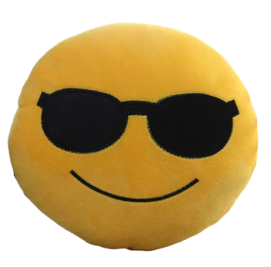 Coussin Smiley Lunettes