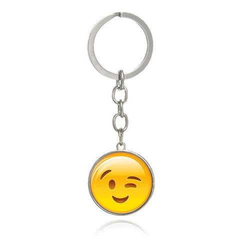 Porte Clé Emoji<br> Smiley Clin D'oeil
