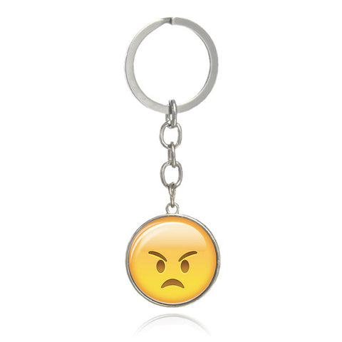 Porte Clé Emoji<br> Smiley Mécontent